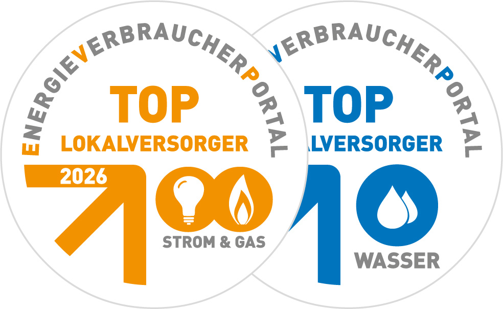 Siegel TOP Lokalversorger Strom, Gas & Wasser 2024 Energieverbraucherportal