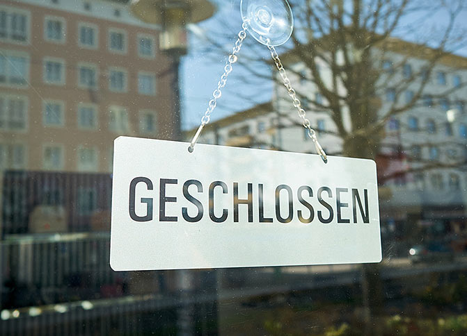 Geschlossen-Türschild